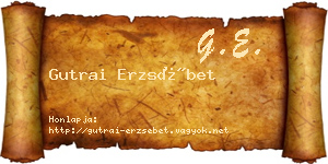 Gutrai Erzsébet névjegykártya